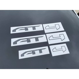 EmblemsPlus 2021 2022 GMC Canyon AT4 Door Tailgate Emblem Overlay Decals Set Gloss Black