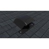 InOvate DryerJack Low Profile Roof Vent with Roof Neck (Black)