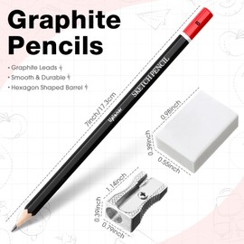 Weekgrat 96 Pcs Sketching Pencils for Drawing Set (12B - 6H) Professional Graphite Pencils Bulk Art Pencils with Eraser Sharpener and Metal Box for Beginners Pro Artists Drawing Art Sketching Shading