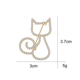 Cute Cat Brooch Pin Corsage, Shirt Dress Hat Jewelry Accessory Decor for Birthday Party Christmas Gift (Style 3)