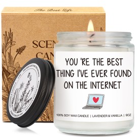 Funny Anniversary Birthday Candle Gifts for Men Women, You are The Best Thing I Found on The Internet Candle, Romantic Wedding Gift for Her Him Best Friend Wife Husband Girlfriend Boyfriend-24