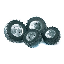 Bruder Accessories Twin Tyre Set with Rims (Silver)