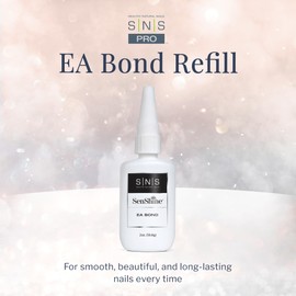 SNS Base Coat Nail Polish for Nail Dip Powder, EA Bond Refill - Improves Adhesion of Dip Powder Manicure for Oilier Nails - Nail Polish That Supports Nail Health, Low-Odor & No UV Lamp Required - 2 Oz