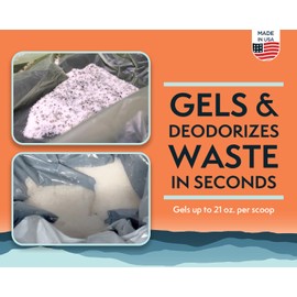 Cleanwaste Portable Mini Poo Powder Deodorizing Waste Treatment - 55 Scoops - Pee and Poop Gelling Powder for Camping, Travel, Emergencies