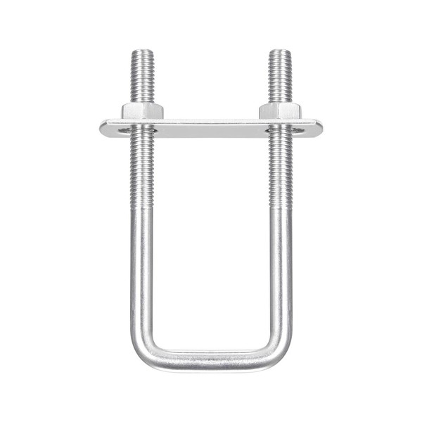 TOP-VIGOR 3 sets M8 Square U-Bolts, 35mm Inner Width 100mm