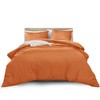 MOONLIGHT20015 Single Duvet Cover Rust Solid Soft Single Bedding Duvet