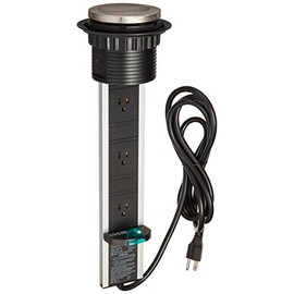 Transolid SA80051SS Sensio Pop Up Power & Charging Station, Stainless Steel