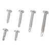 200PCS Round Head Cross Screws 304 Stainless Steel Self Drilling