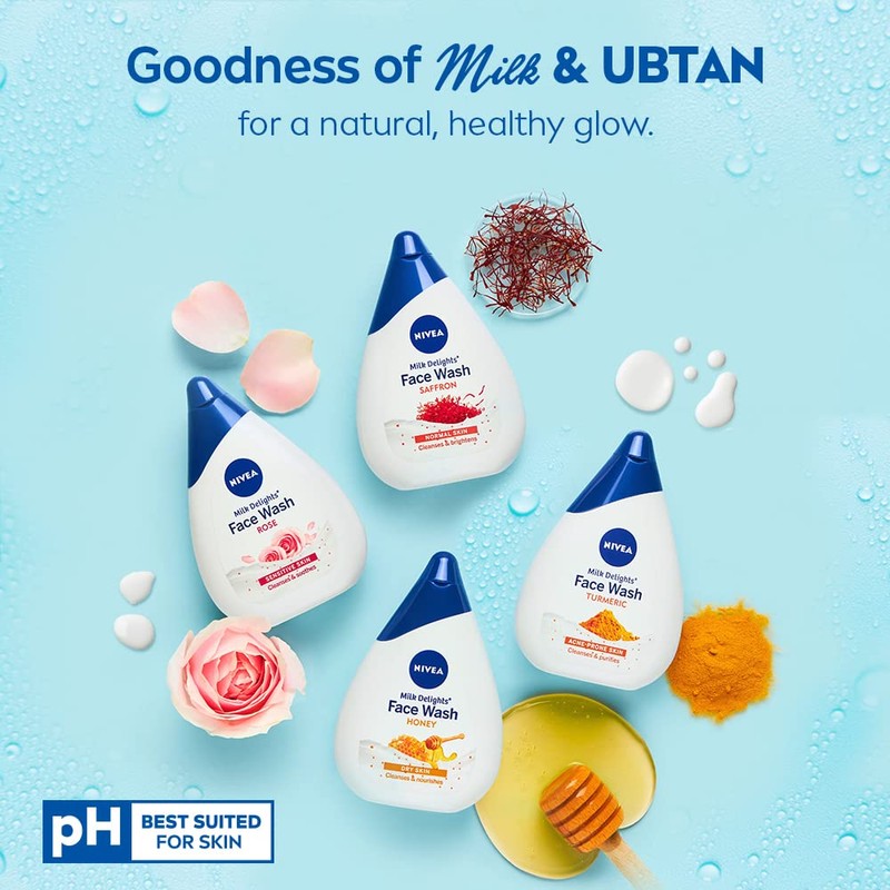 NIVEA Face Wash, Milk Delights Moisturizing Honey(Dry Skin), 100ml