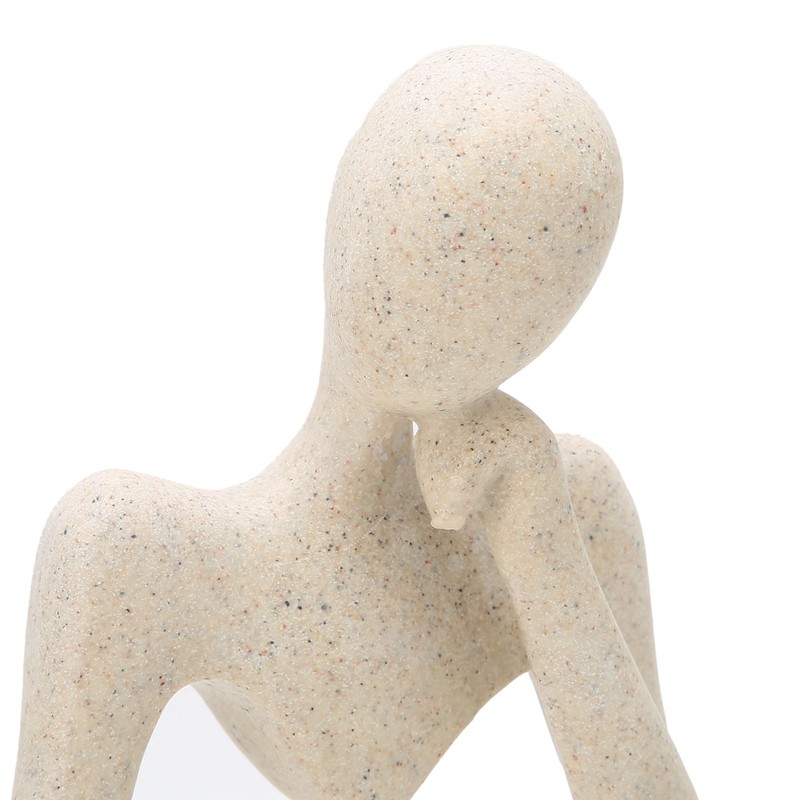 Thinker Statue Synthetic Resin Fine Polishing Unique Hollow Design Abstract