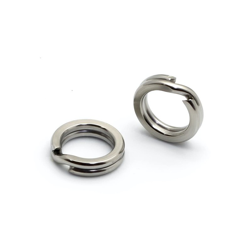 TUNUKE TUNUKE Split Ring Fishing Flat Ring Assist Hook and