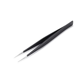 Huron Tweezers, Straight Hollow Point 4.9"