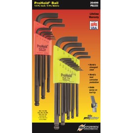 BONDHUS Hex Wrench Set, Multi-Pack, Black Dyed, 22 Piece Set (PBLX9M: 1.5, 2, 2.5, 3, 4, 5, 6, 8, 10 mm) PBLX13: 0.050, 1/16, 5/64, 3/32, 7/64, 1/8, 9/64, 5. /32, 3 /16, 7/32, 1/4, 5/16, 3/8") PBLX22 No.20499