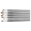 9Pcs Painting Brush Good Pigment Adsorption Round Flat Head Art