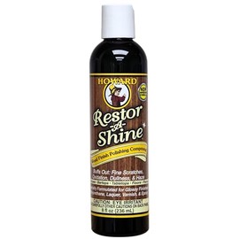 Howard Products Hardwood Floor Polish - Restor-A-Shine Wood Polisher for Furniture, Polishing Compound, Polish Compound, 8 oz