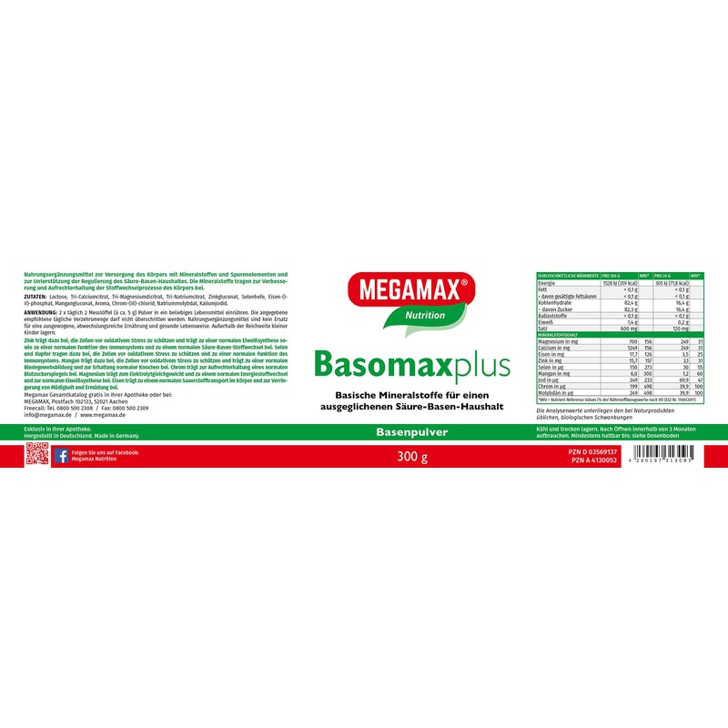 Basomaxplus - Basic Minerals for a Balanced Acid-Base Balance, 300