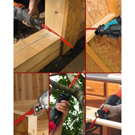 Stud and Nail sawzall Blades,9 Inch 6/12 TPI Reciprocating Saw Blades,Bi-Metal sawzall Blades Nail Embedded Wood(10-Pack)