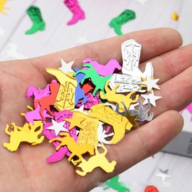 300Pcs West Cowboy Patrick Horse Boot Table Confettis for kids Birthday Wedding Baby shower Cowboy Party Beach Theme Party Decorations