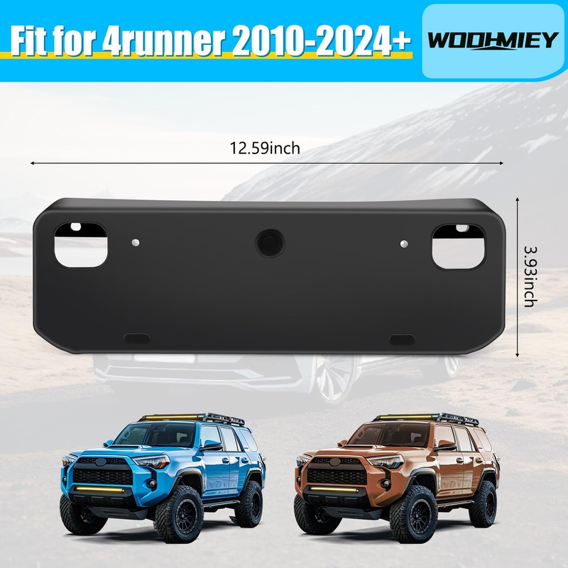 WODHMIEY Front License Plate Bracket, Fit for 4Runner 2010-2024+, Front