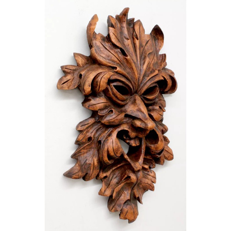 Dryad Design Large Laughing Leafman Plaque Greenman Celtic Irish Mythology
