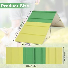 Kuabiz Dogs Agility A-Frame 73.2 x 22.8 Inch Dog Agility Equipment A-Frame Agility Training Equipment Dog Non-Slip Agility Course Equipment for Dogs Jumping Outdoor Dog Pet Ramp Climbing Playground