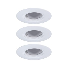Paulmann 92112 Recessed Light Set of 3 Rigid Round 90 mm GU10 Max. 3 x 10 W 230 V White Recessed Lamp
