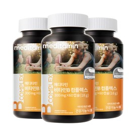 Meditamine Vitamin B Complex Folic Acid Biotin Pantothenic Acid 60 Capsules 3 / 메디타민 비타민B 컴플렉스 엽산 비오틴 판토텐산 60캡슐 3개