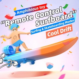 OBEST RC Surfboard Remote Control Boat Water Toy Amphibious Gift Birthday Present for Kids