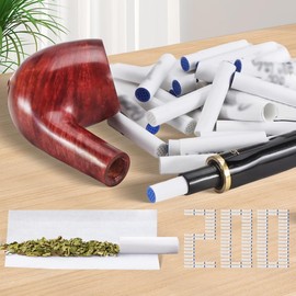 200 x Active Filter - Diameter 9 mm Activated Carbon Filter Tips Activated Carbon Filter Slim with Ceramic Caps - White Activated Carbon Filter for Gentle Smoking Experience - Filter Length 36 mm