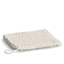 Zeller Nature 24080 Pot Holder Cotton Natural Macrame Look Kitchen Aid in Boho Style