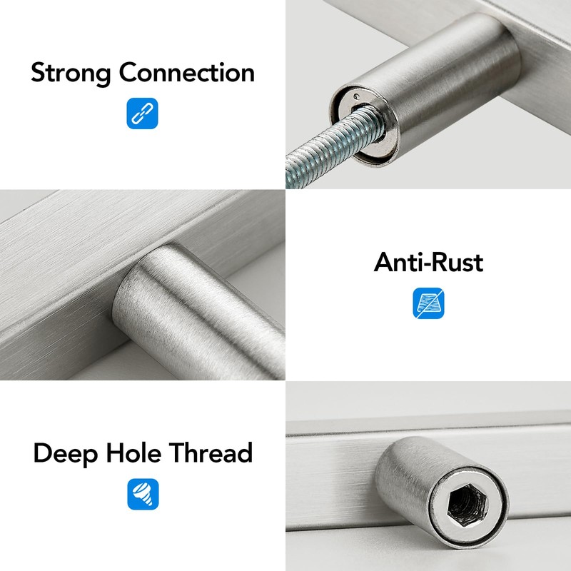 HOME EDIT 10 Pack Brushed Nickel Cabinet Knobs 2 Inch