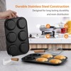 E-far Muffin Top Pan Set of 2, Nonstick 6-Cavity Shallow