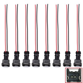 IXGKHC Set 8X - Año 1992-2004 reemplaza a Ford E250 F150 F250 F350 E350 Reemplazo para Mustang Lincoln y Mercury 4.6L 5.0L 5.4L 5.8L Conector de inyector de combustible 0280150943 02 5 939