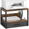 MARTY Printer Stand with Storage Drawer for Desk, 2-Tier Desktop