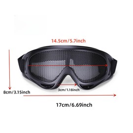 Wokyo Protective Outdoor Glasses Military Outdoor Tactical Goggles for Paintball Game Movie Props Party and Other Outdoor (Black)