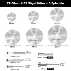 Celepoir Cutting Discs Set, 98 Pieces Cutting Disc Metal, Saw Blade for Rotary Tools Accessories, Circular Saw Blade Cutting Wheels with 1/8 Inch Shank for Cutting Wood Plastic Metal Stone