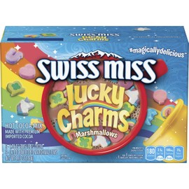 Swiss Miss Chocolate Flavored Hot Cocoa Mix with Lucky Charms Marshmallows, Hot Cocoa Bar Supplies, 1.38 oz., 6-Count