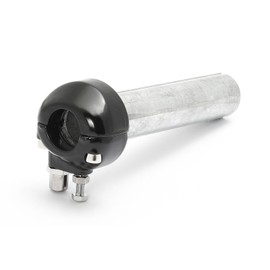 Dock66 Motorcycle Parts Clamp 22 mm Black with Metal Rotating Sleeve