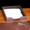 DACASSO Bonded Leather Desktop Letter Tray - Luxury Letter Holder