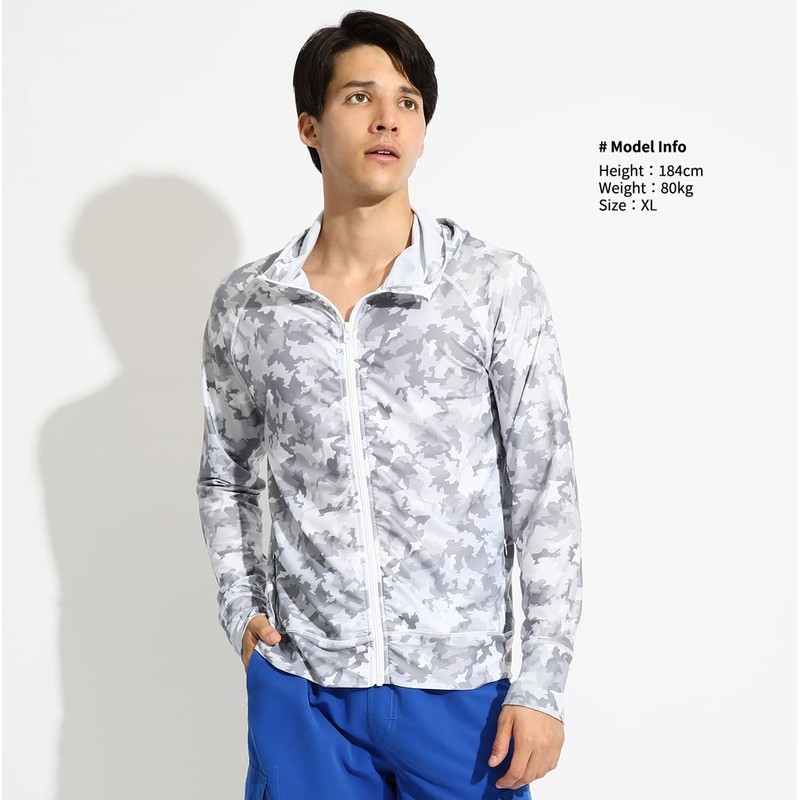 ls19002 Men’s Rash Guard, Swimwear, UV Protection, Long Sleeves, Hoodie,