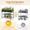 KING BIRD Raised Garden Bed with Legs & Double-Layer Storage