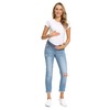Foucome Women's Maternity Jeans Stretch Ripped Boyfriend Jeans Pregnancy Denim