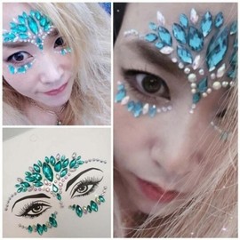 Half Club/Celler Hub / 하프클럽/셀러허브_여성트랜드패션 스티커 얼굴 스왈로브스키 크리스탈