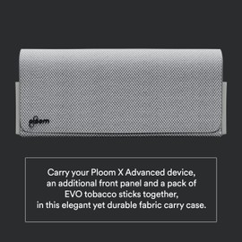 Ploom X & Accessories Fabric Carry Case - Full Grain & Durable Leather - Timeless Grey