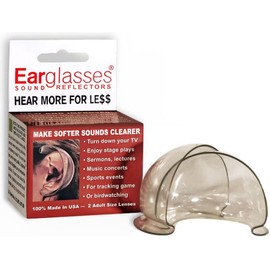Earglasses® Personal Sound Reflectors, Set of Two Ear Cup Hearing Amplifiers New