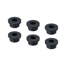 MECCANIXITY 6Pcs T Shape Rubber Grommet Mount Dia 22mm ID 12mm H 14mm Seal Protection Hole Plugs for Cable Pipe Black