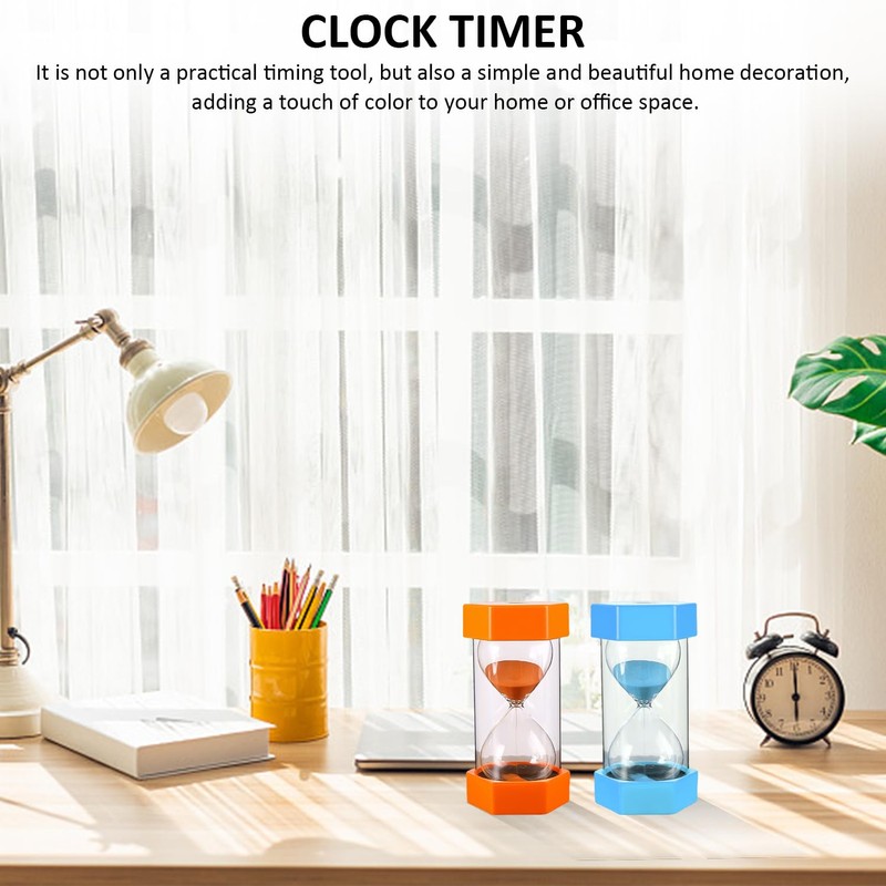 2 Piece Sand Timer, 5 Minute Orange Sand Timer, 10