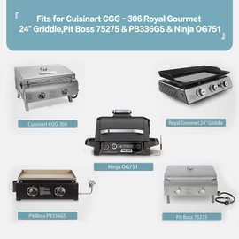 SHINESTAR 24 Inch Grill Cover for Blackstone 22" Griddle, Cuisinart CGG-306, Royal Gourmet 24" Griddle, Ninja OG751, Pit Boss 75275 & PB336GS and Most 2-Burner Portable Grills