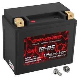 Banshee YTX12-BS Lifepo4 Lithium Motorsports Battery Compatible with Aprilia RSV 1000 R 2005 to 2009