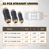 CheeMuii 32 PCS DOT Air Line Fittings 1/4" 3/8" 1/2"